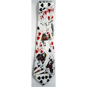 Royal Flush Necktie White